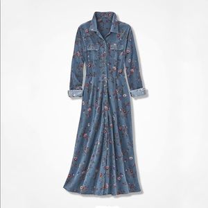 Coldwater Creek Wildflower Escape Pincord Dress